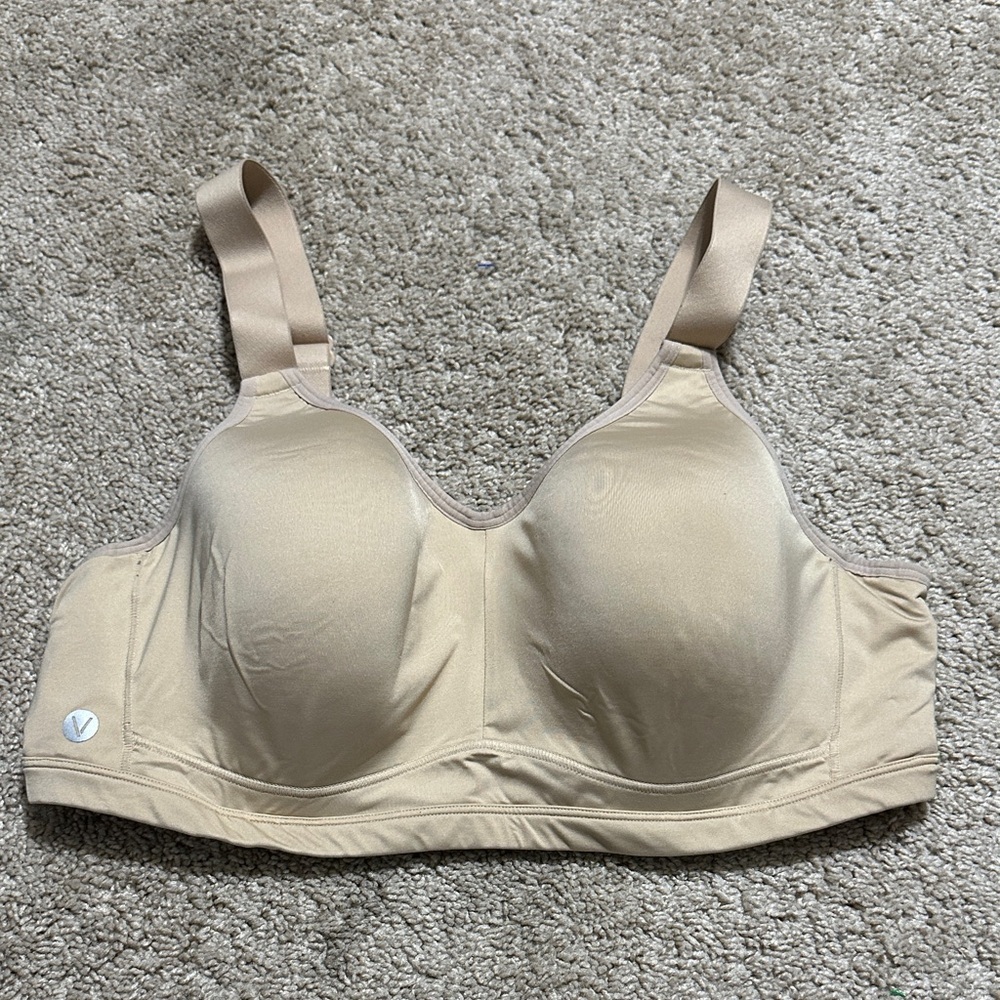 Livi High Impact Wicking Under Wire Sports Bra. 40DD Cafe Beige Plus Size